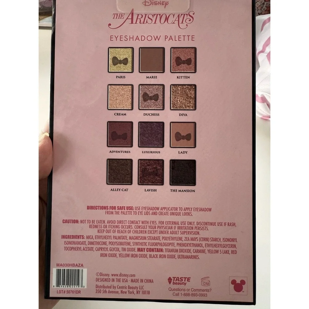 Disney Aristocats Marie Lip Balm & Eyeshadow Palette Duo‎ Gift Set Coquette NEW